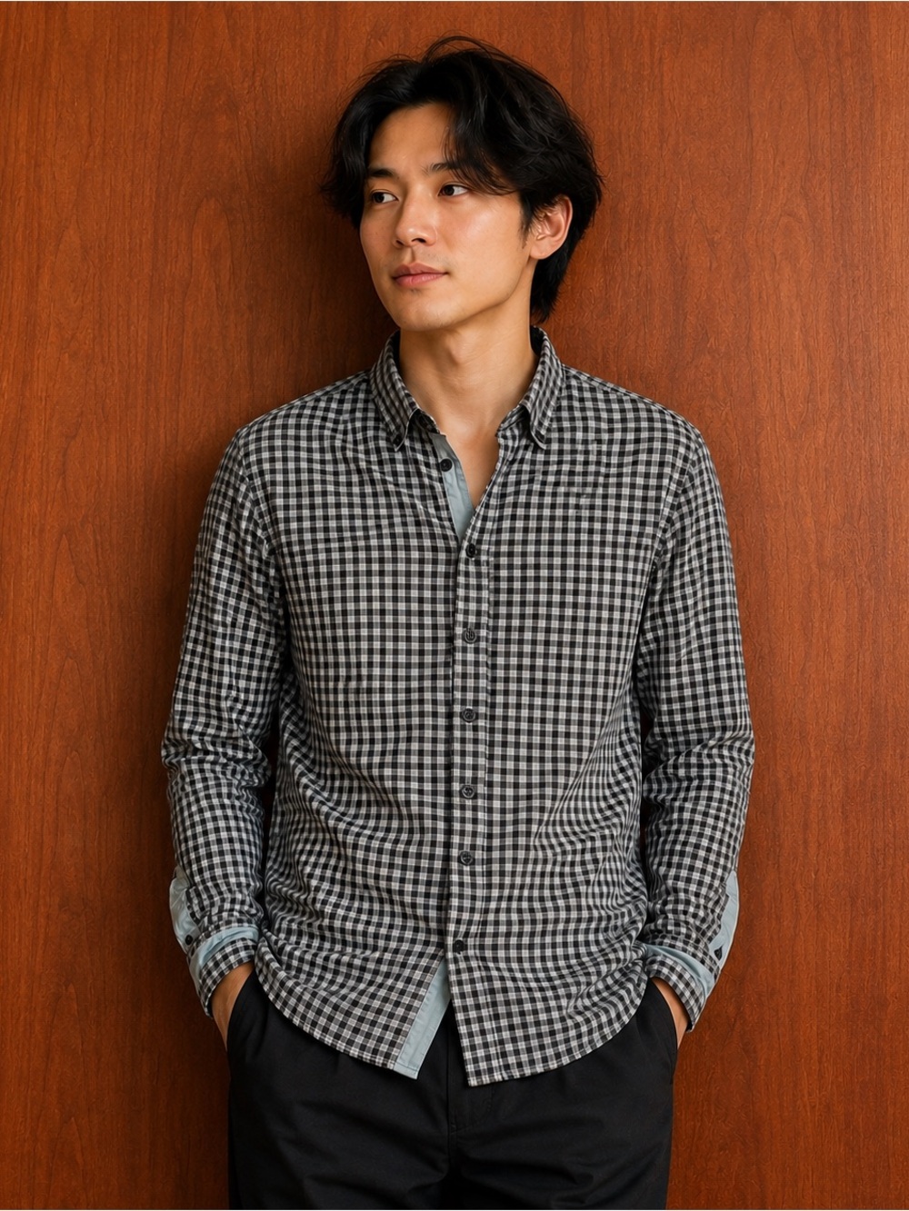 Rag And Bone Men's Tailored Workwear Classic Fit Long Sleeve Checkered Button Up